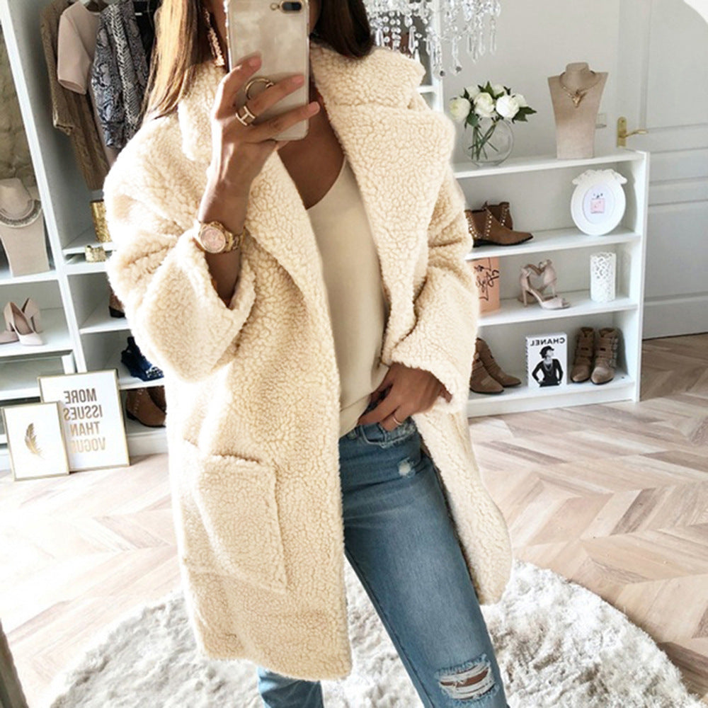Manteau Long Fausse Fourrure