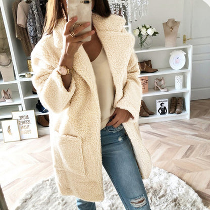 Manteau Long Fausse Fourrure